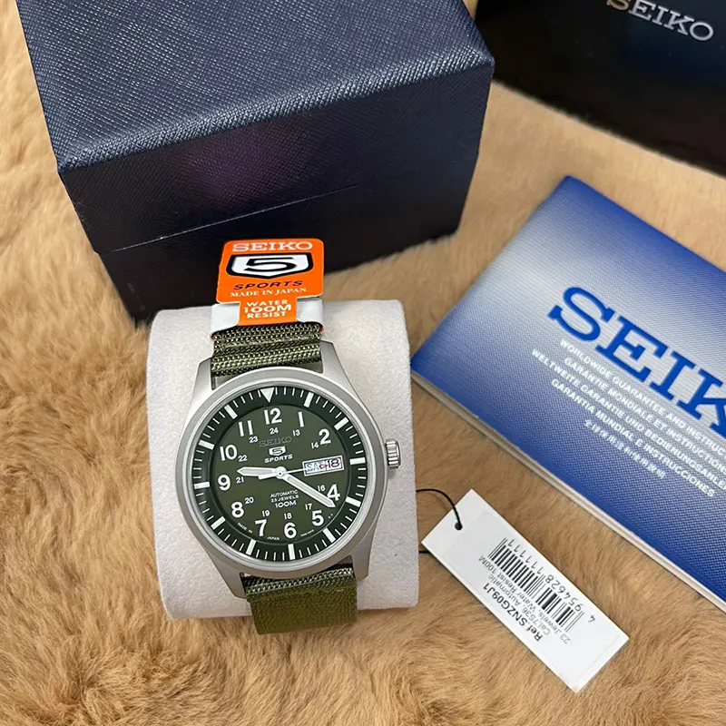 Seiko 5 Sports Automatic Green Dial Men's Watch | SNZG09J1